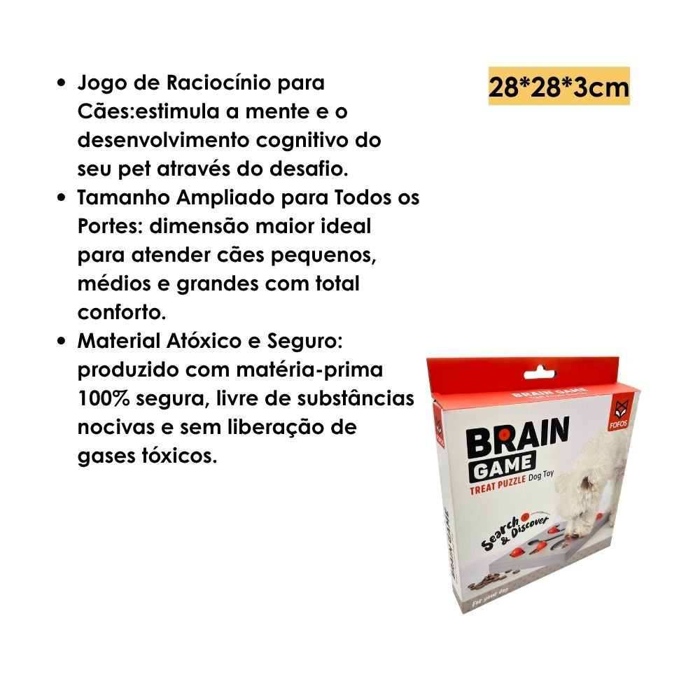 Brinquedo Interativo Brain Game Porta Petiscos - FOFOS