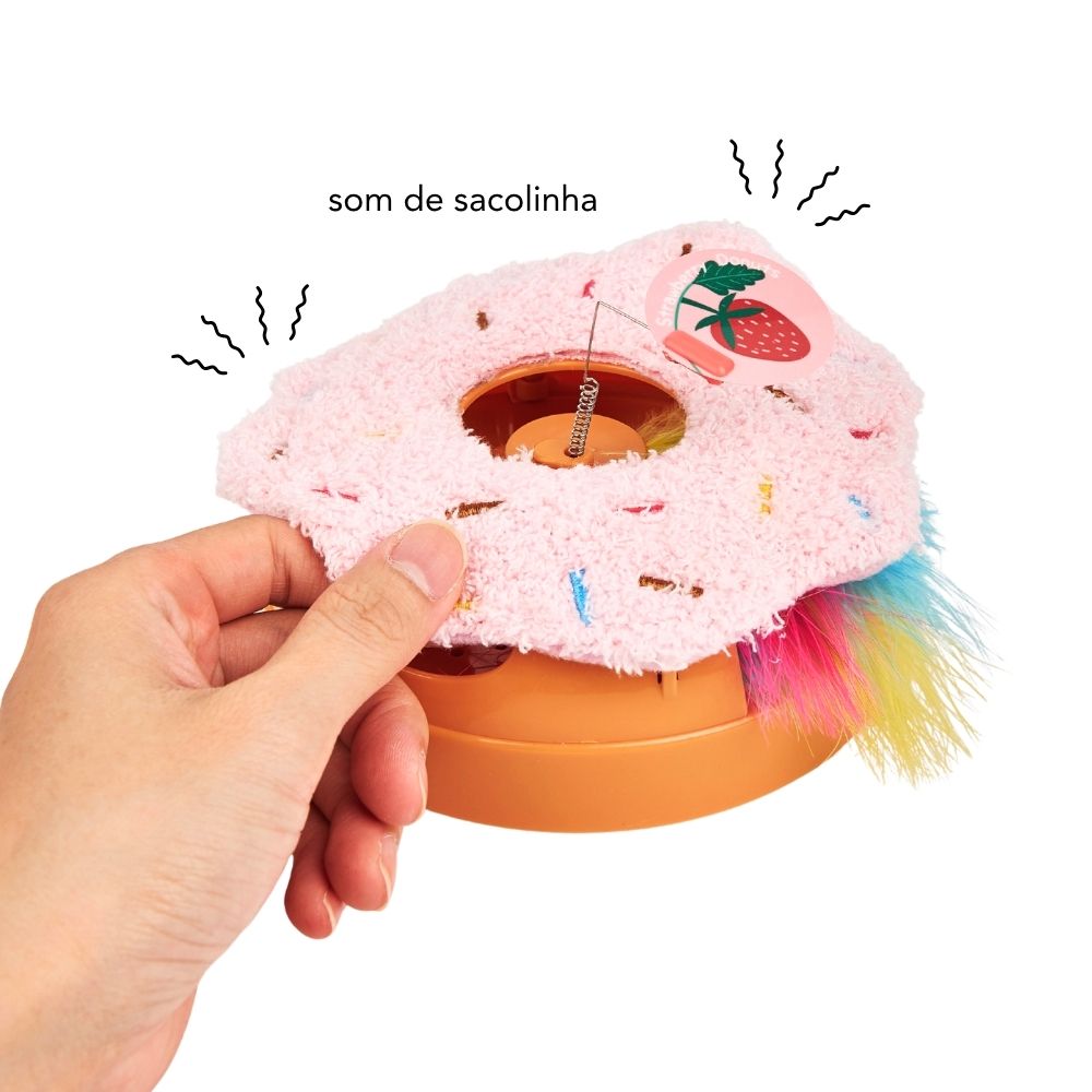 Brinquedos Interativo Com Pelucia Donut de Morango - FOFOS