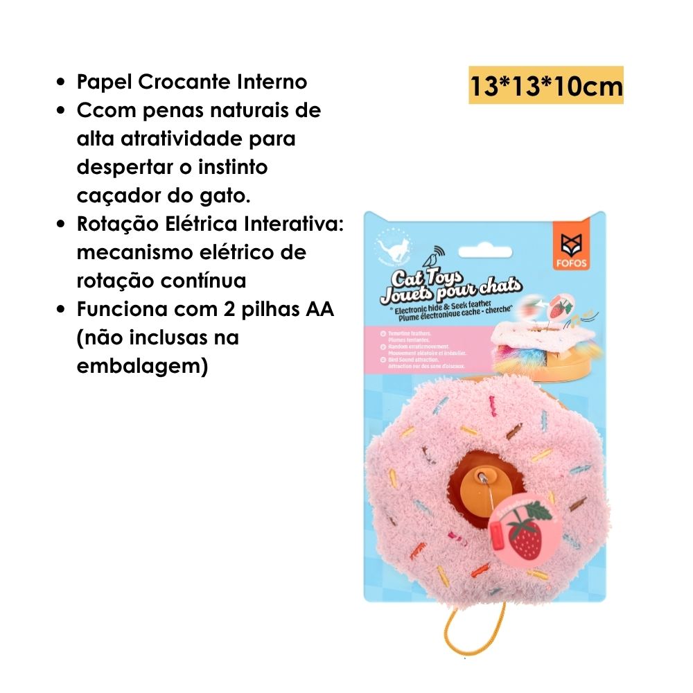 Brinquedos Interativo Com Pelucia Donut de Morango - FOFOS