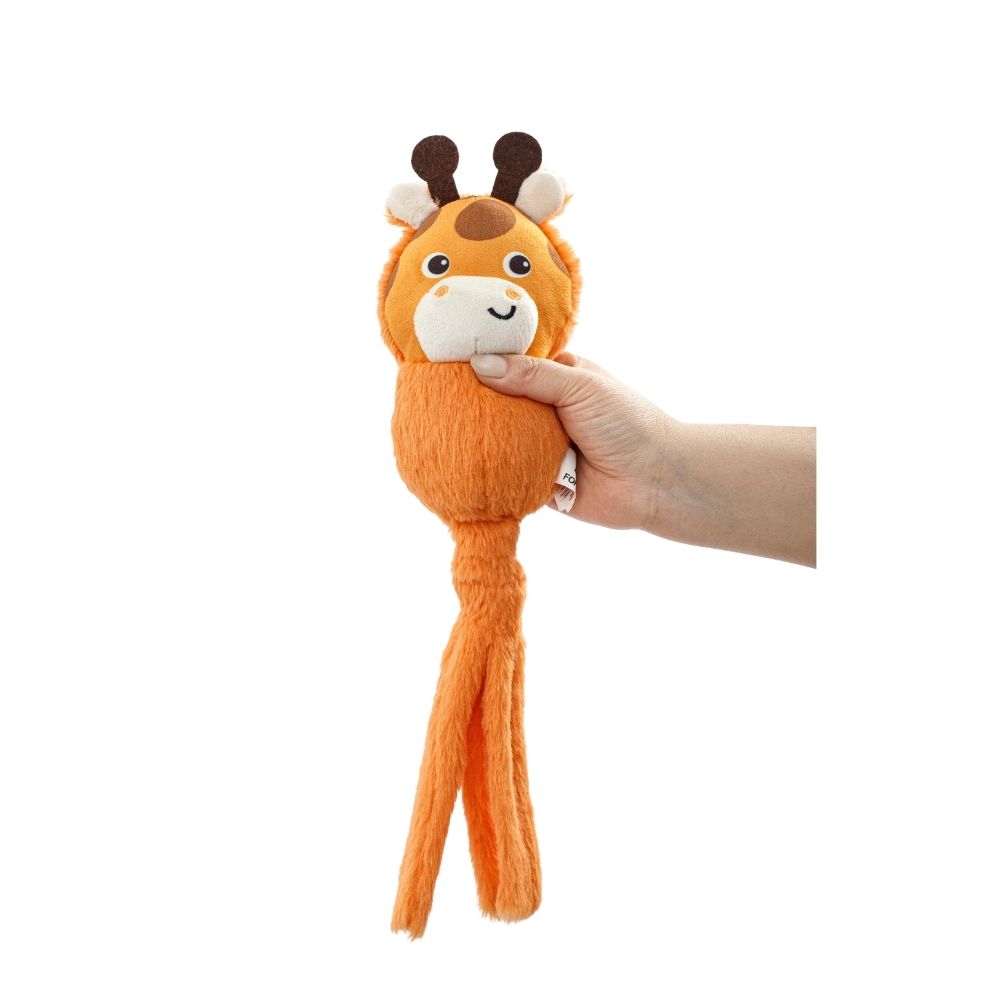 Brinquedo Pelúcia Animais de Corda Girafa - FOFOS