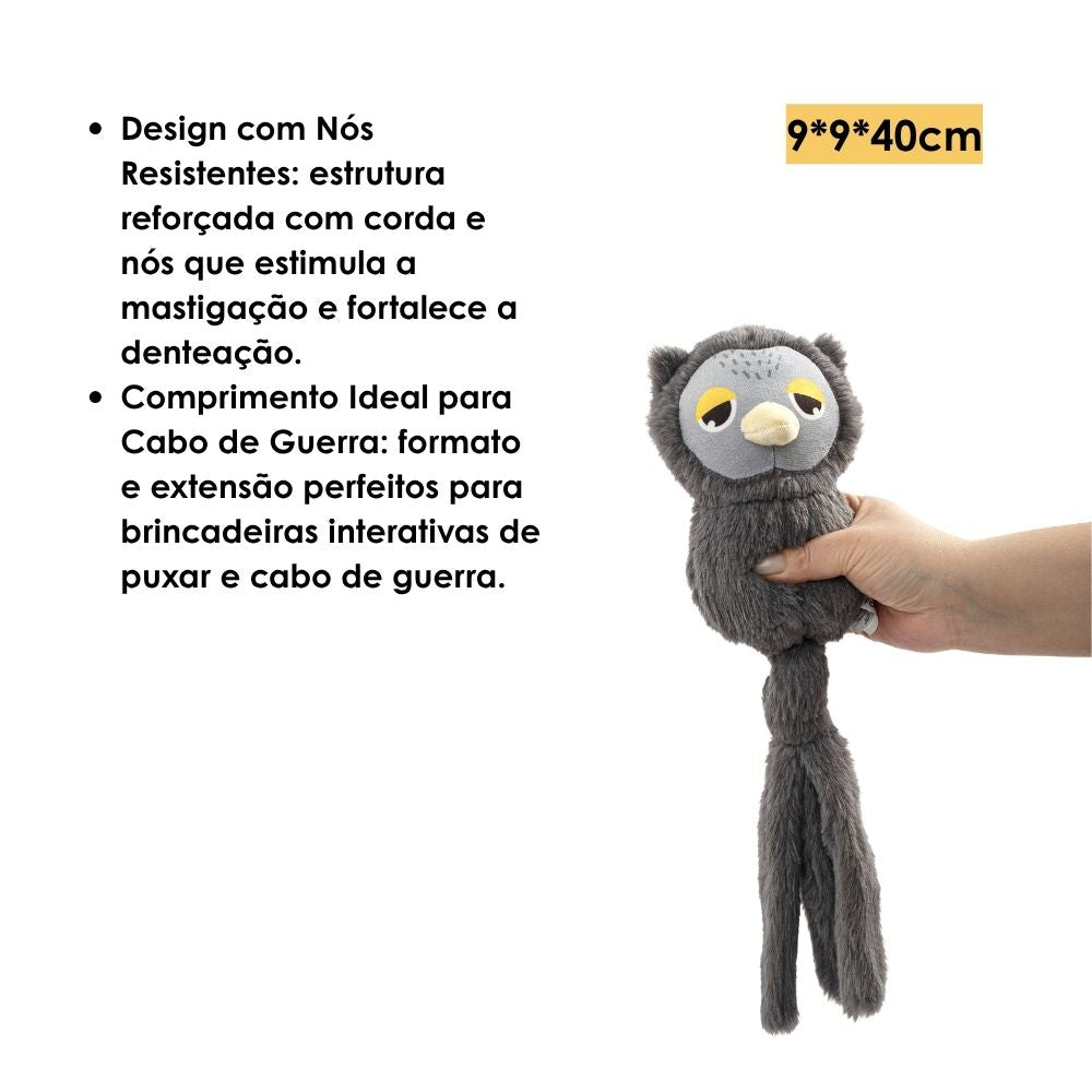 Brinquedo Pelúcia Animais de Corda Coruja - FOFOS