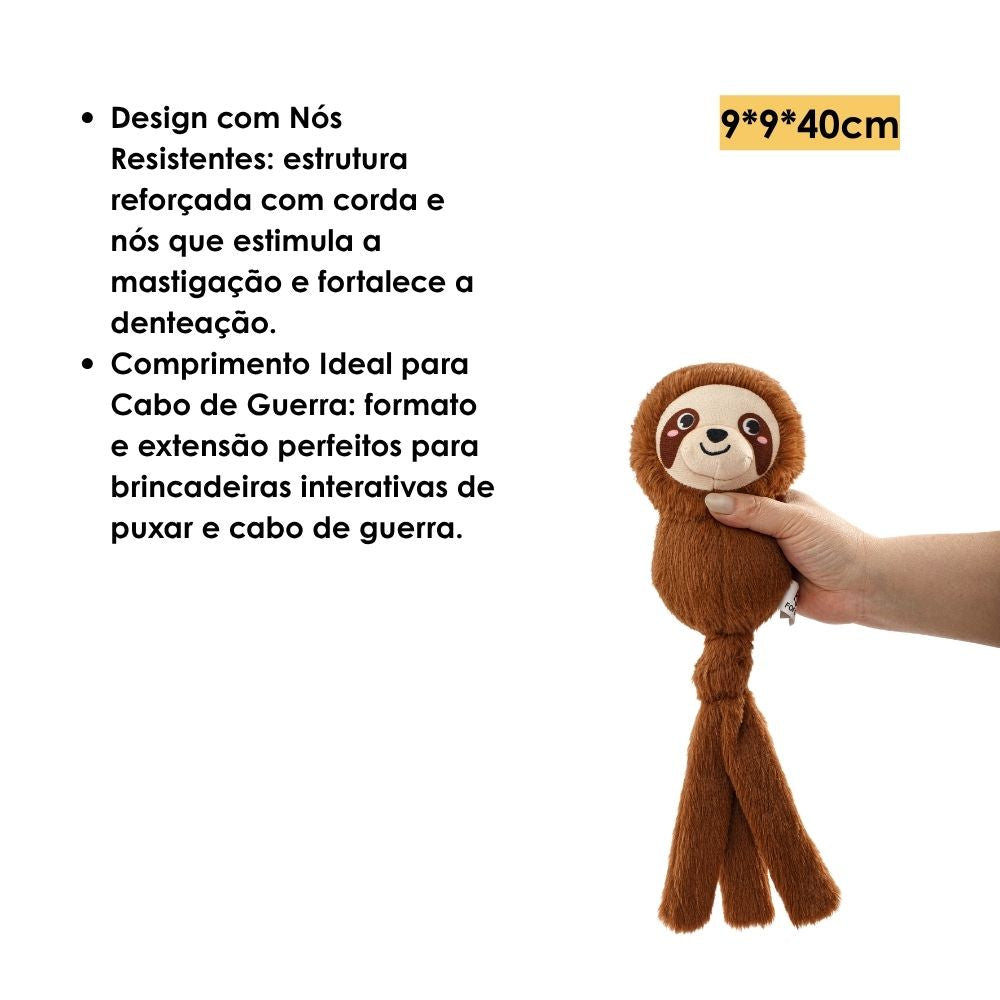 Brinquedo Pelúcia Animais de Corda Preguiça - FOFOS