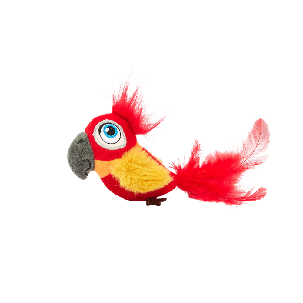 Brinquedo Pelúcia Passarinho com Bolas de Catnip - Vermelho - FOFOS