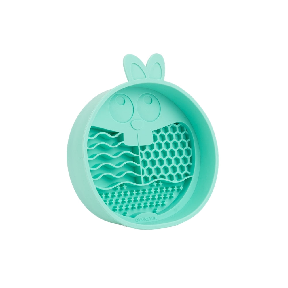 Comedouro Lento de Silicone para Pets Coelho Azul - QMonster