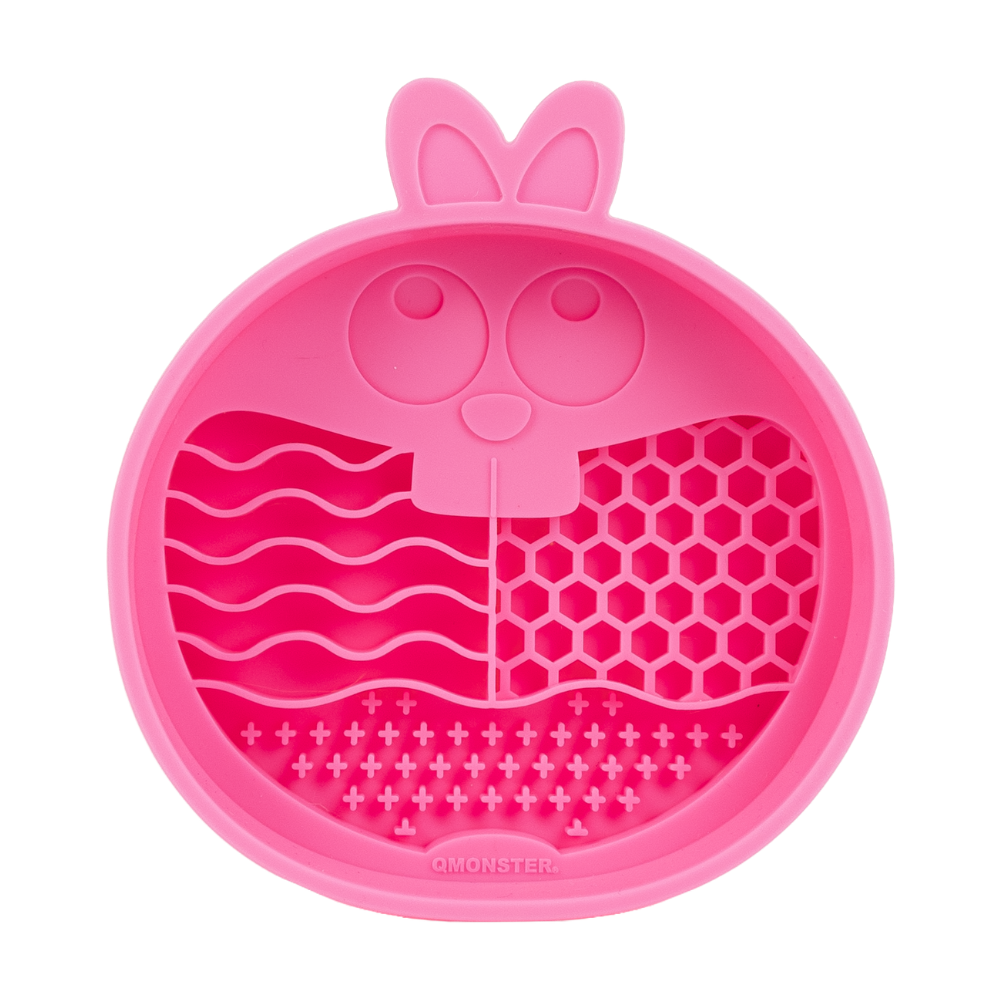 Comedouro Lento de Silicone para Pets Coelho Rosa - QMonster