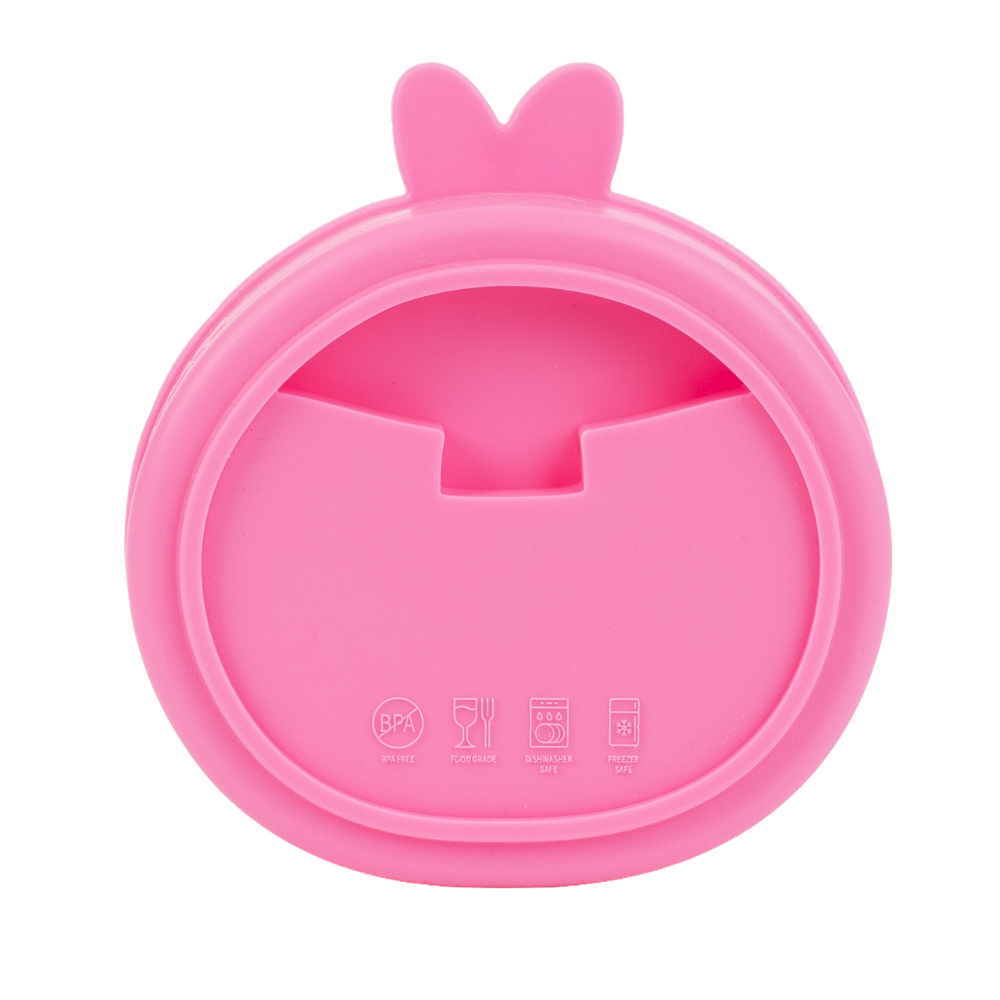 Comedouro Lento de Silicone para Pets Coelho Rosa - QMonster