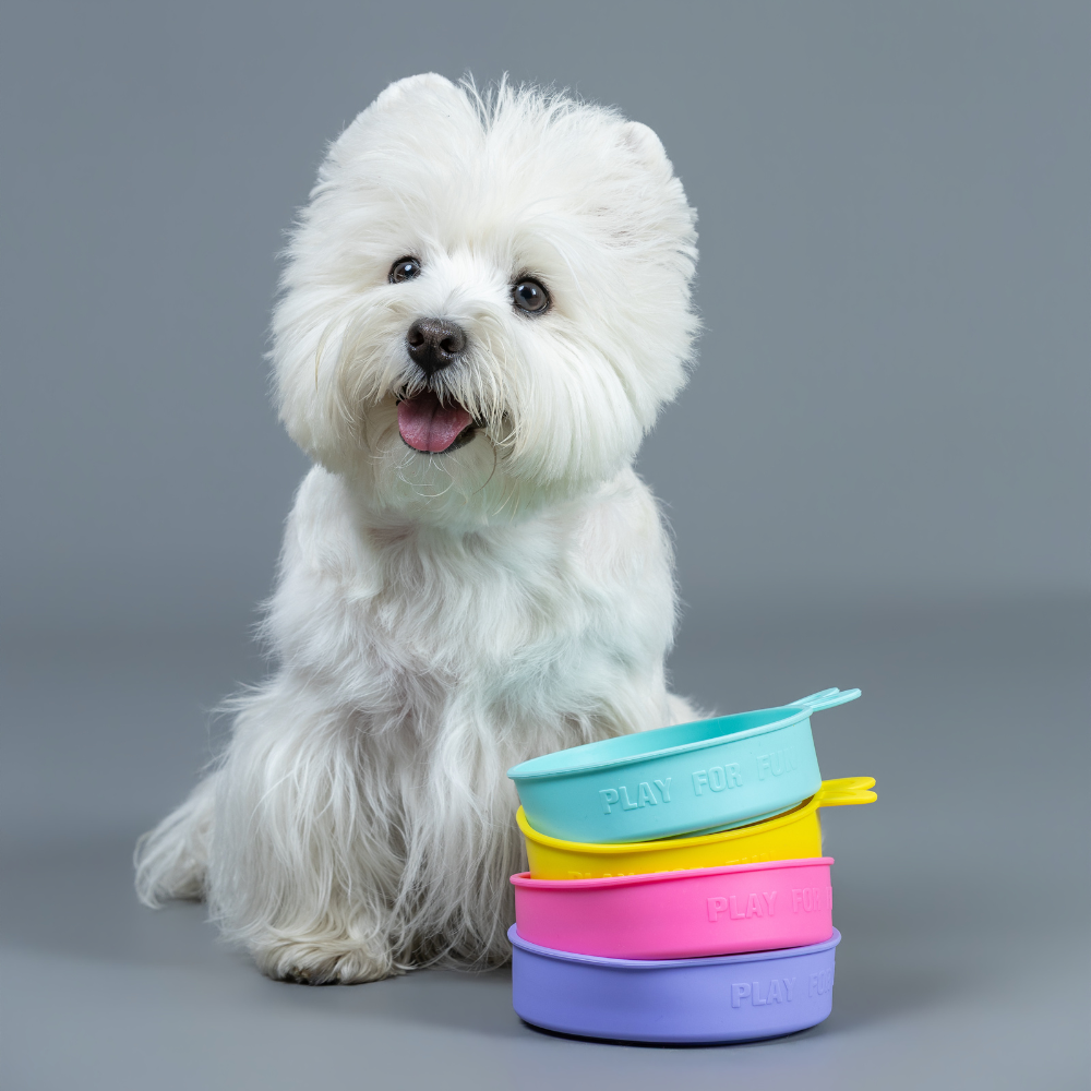 Comedouro Lento de Silicone para Pets Coelho Rosa - QMonster