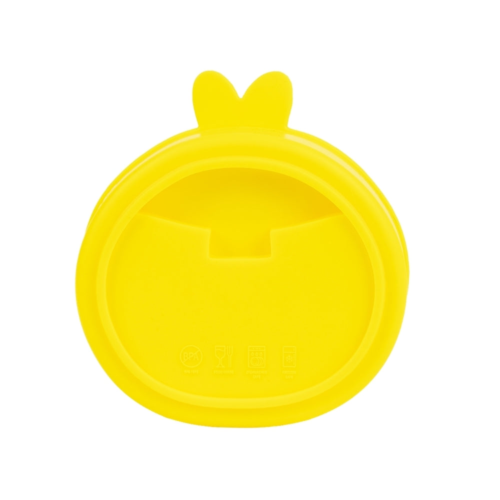 Comedouro Lento de Silicone para Pets Coelho Amarelo - QMonster