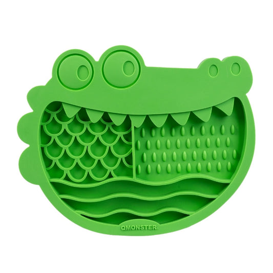Tapete de Lamber de Silicone para Pets Feliz Crocodilo QMonster
