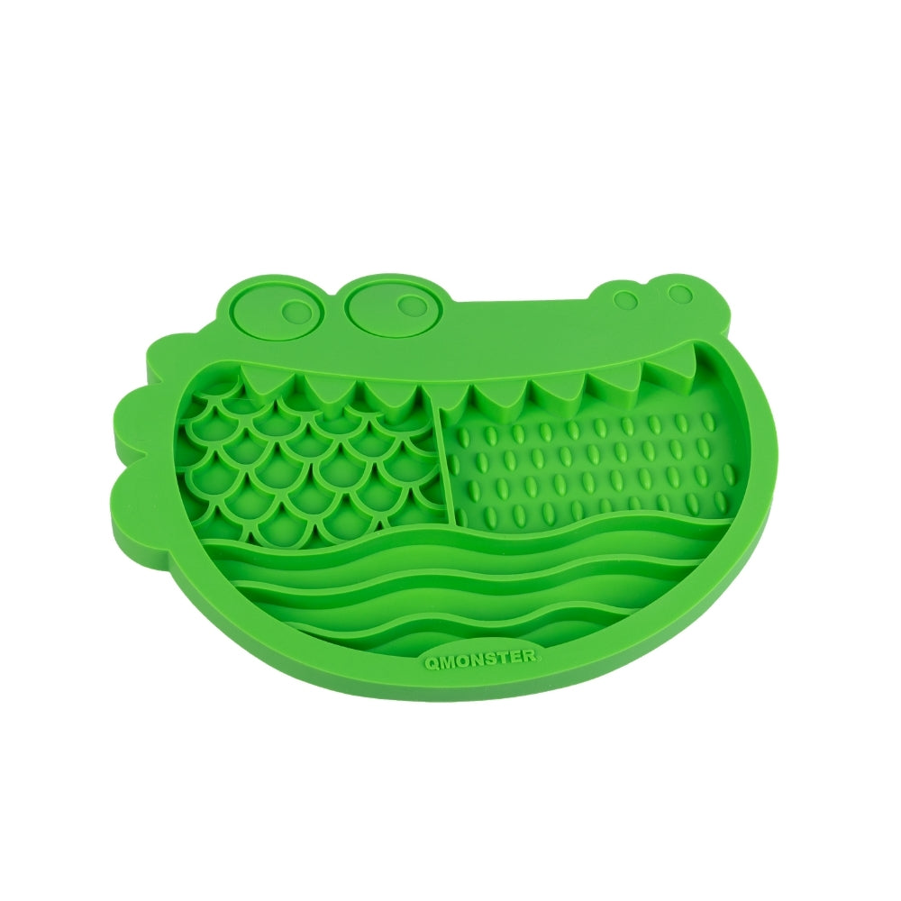 Tapete de Lamber de Silicone para Pets Feliz Crocodilo QMonster