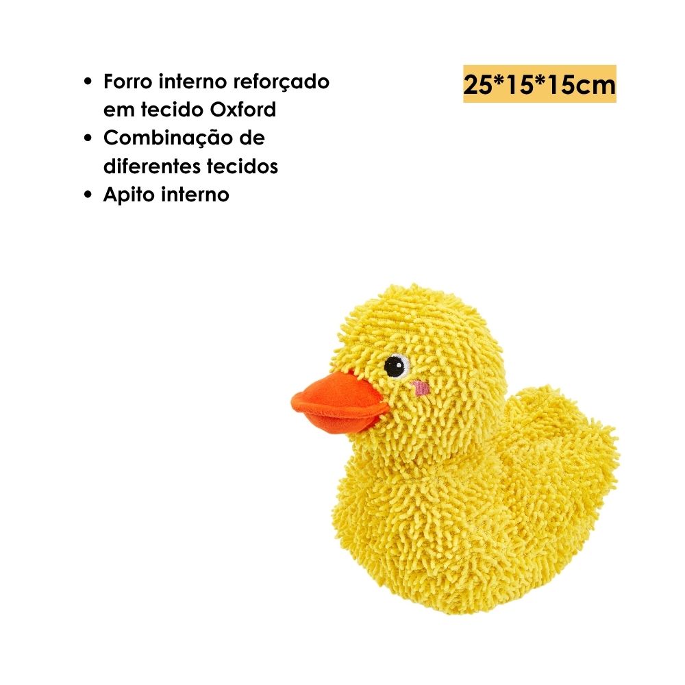 Brinquedo Pelúcia Tough Pato Amarelo Yellow Duck - FOFOS