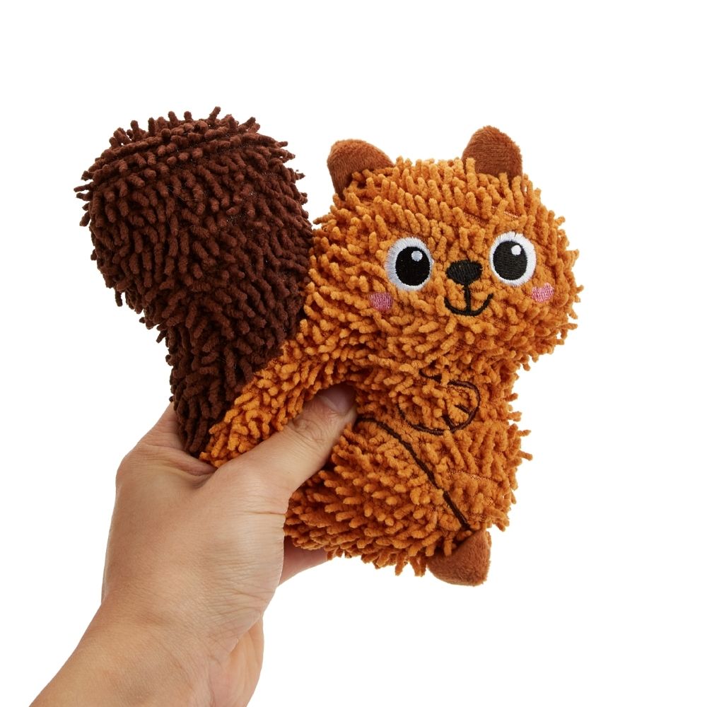 Brinquedos Pelúcia Chenille Tough para Puppies Esquilo - FOFOS