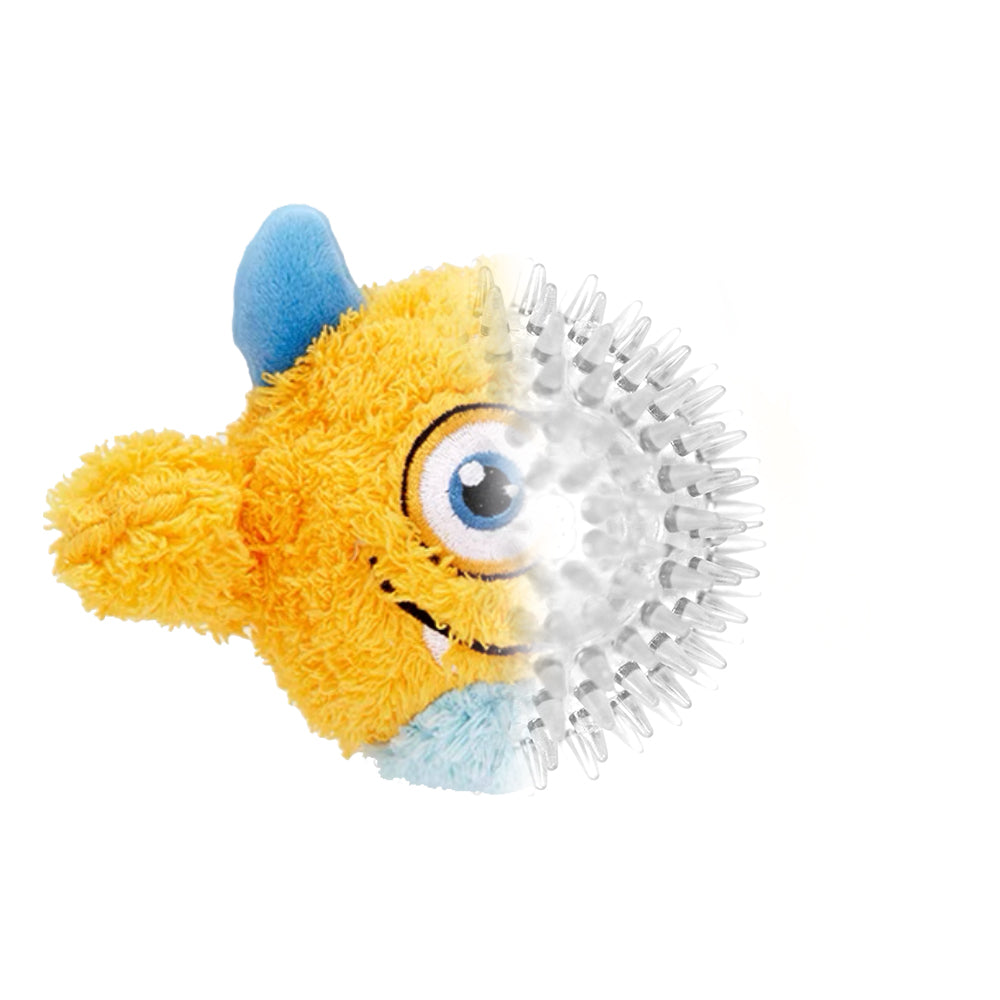 Qmonster Brinquedo para cachorro - 2in1 Monstro Ciclope - Amarelo Grande