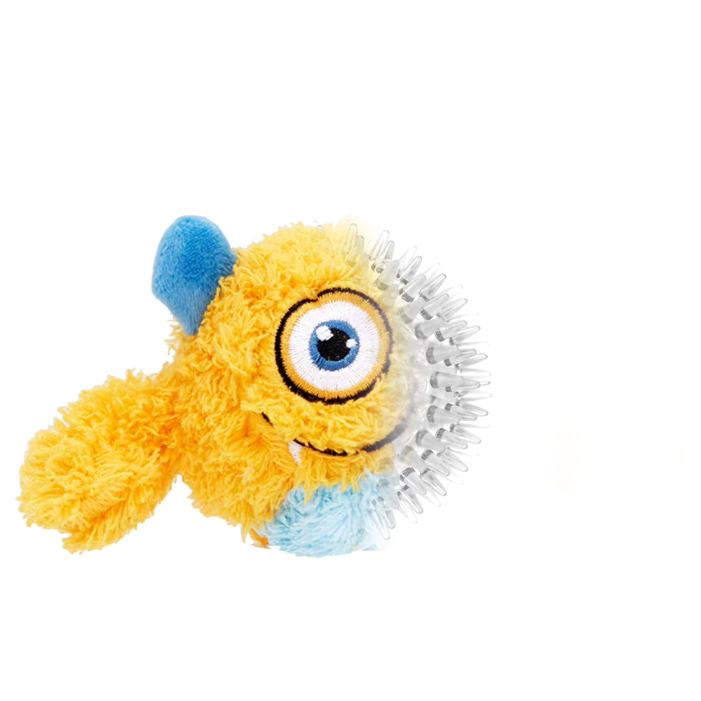 Qmonster Brinquedo para cachorro - 2in1 Monstro Ciclope - Amarelo Pequeno
