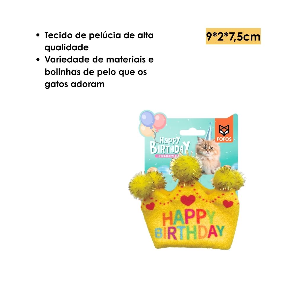 Brinquedos Pelúcia Feliz Aniversário! Coroa - FOFOS