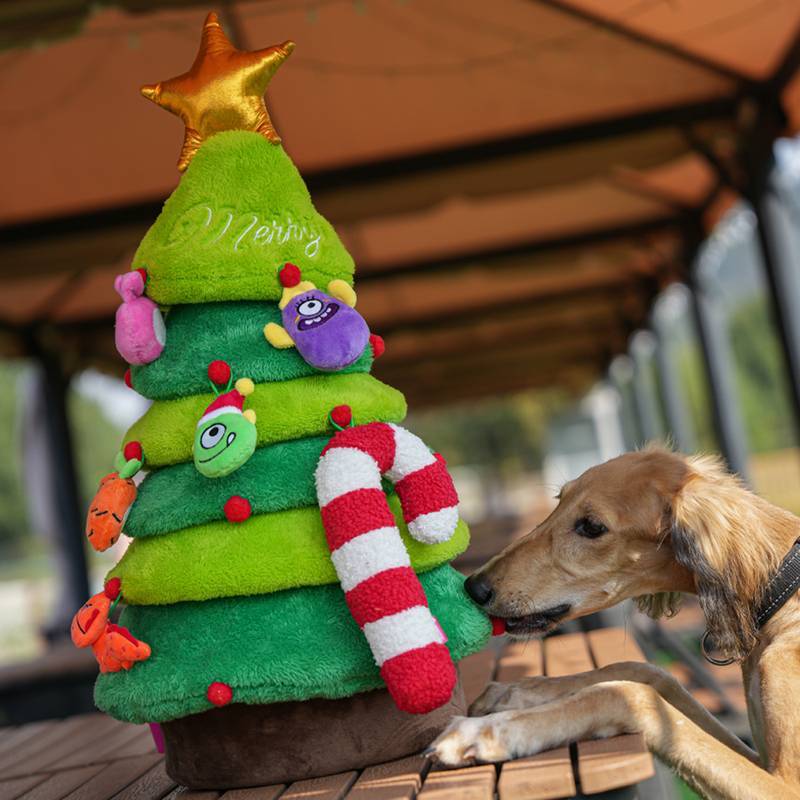 Kit Árvore de Natal com Enfeites de Pelúcia - Qmonster
