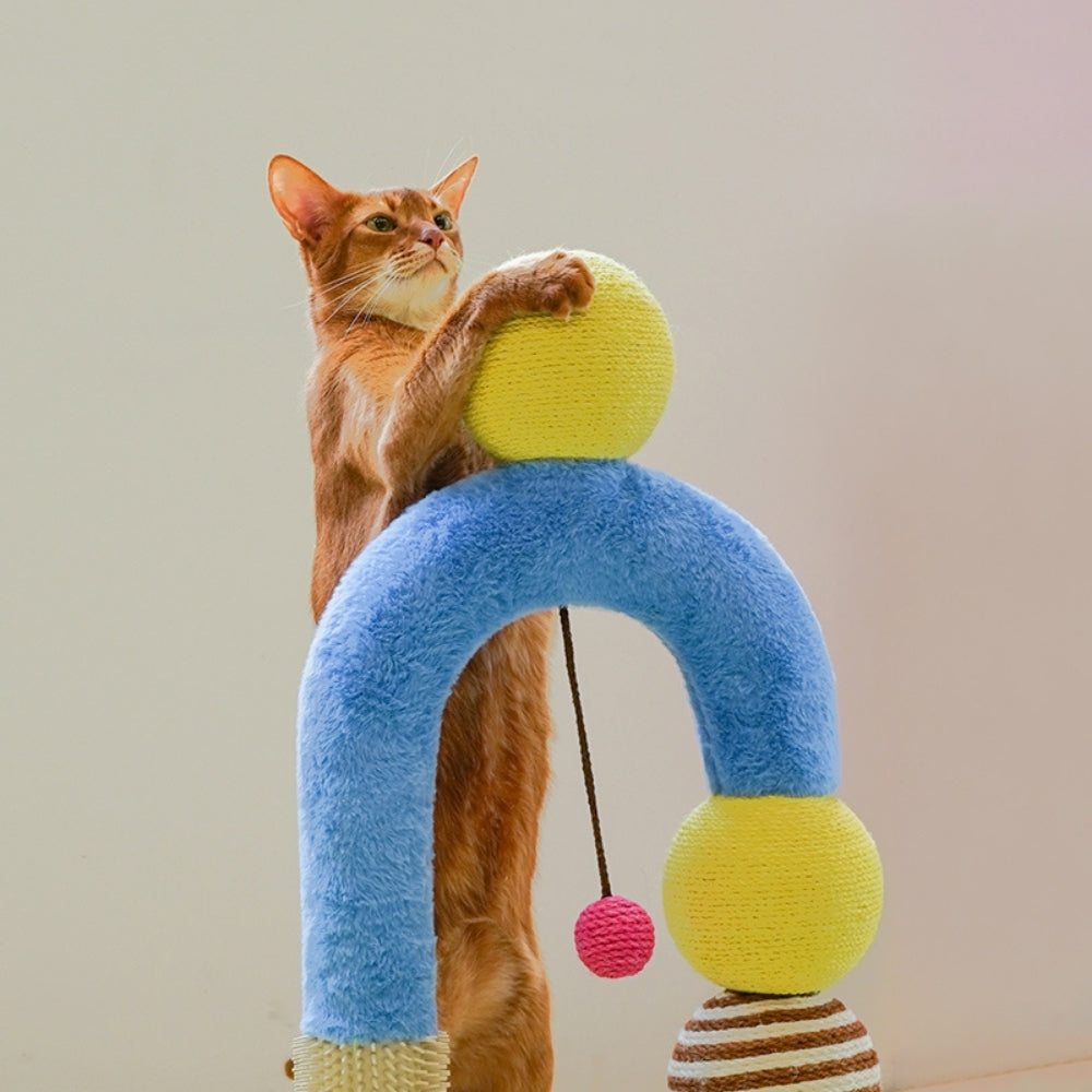 Arranhador Brinquedo para Gatos Arco com Bola Artístico - zeze