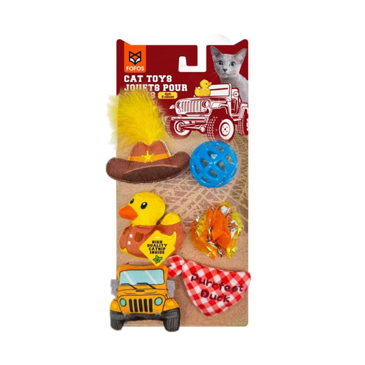 Brinquedos C Catnip Viagem de Jeep Pato Amarelo - FOFOS