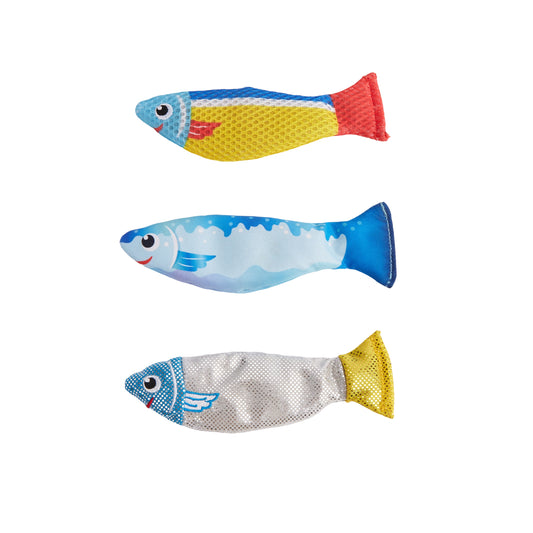 FOFOS Brinquedos para Gatos - Sardinhas c Catnip 3em1