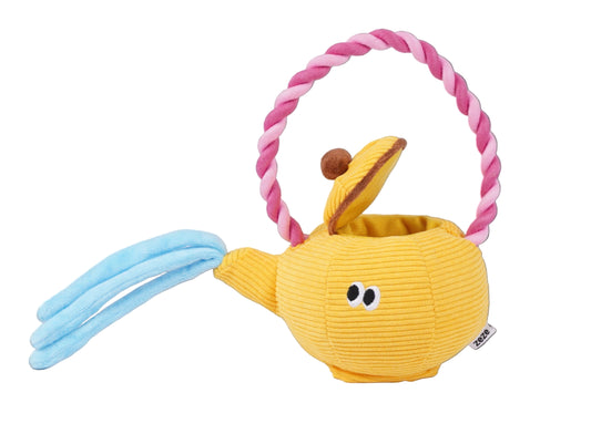zeze Brinquedo para cachorros- Bule de Chá Pelúcia e Corda
