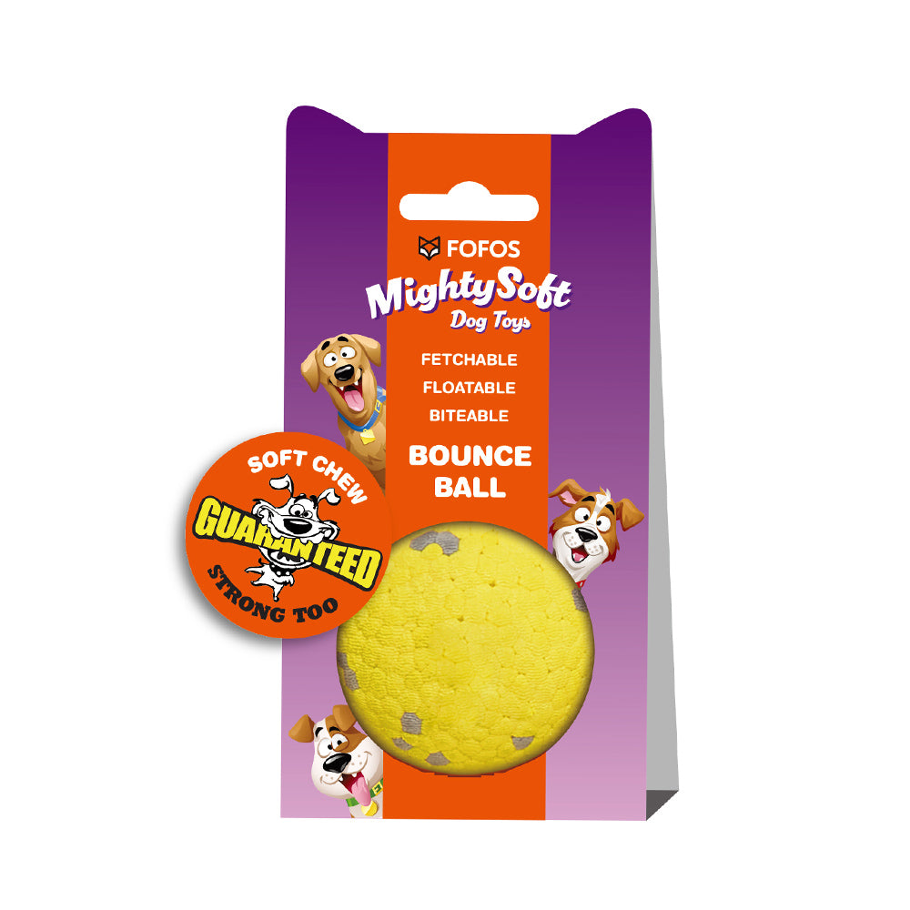 FOFOS Brinquedos para Cães - ETPU Pipoca Super Leve - Bola Amarelo