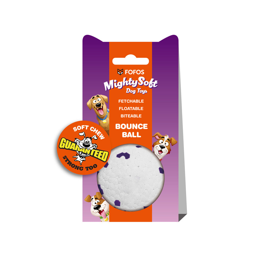 FOFOS Brinquedos para Cães - ETPU Pipoca Super Leve - Bola Branco