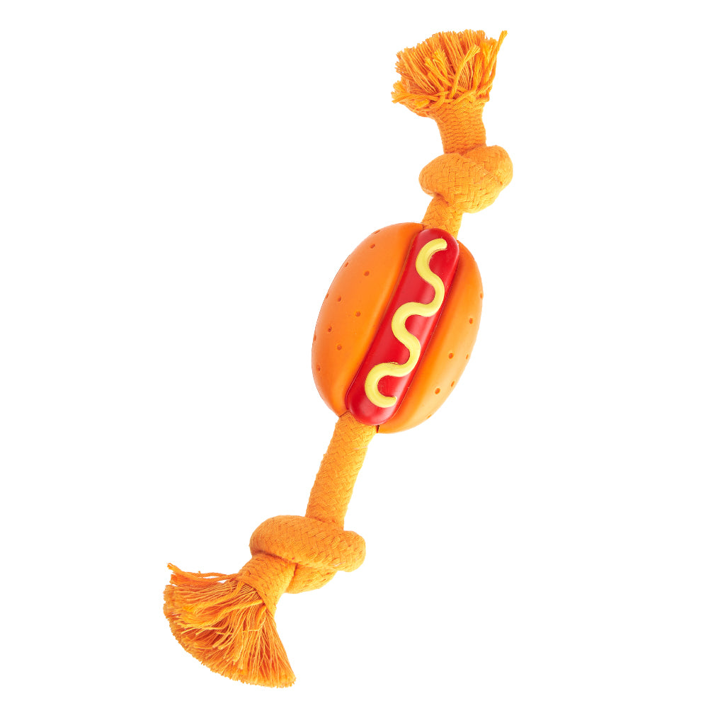 FOFOS Brinquedos para Cães - Espetinho Corda - Cachorro Quente