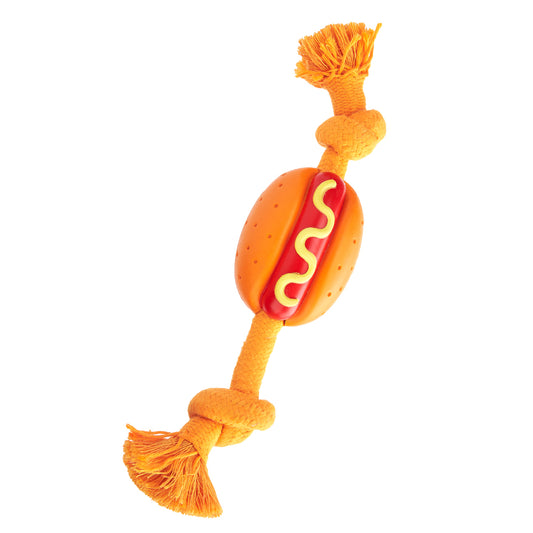 FOFOS Brinquedos para Cães - Espetinho Corda - Cachorro Quente