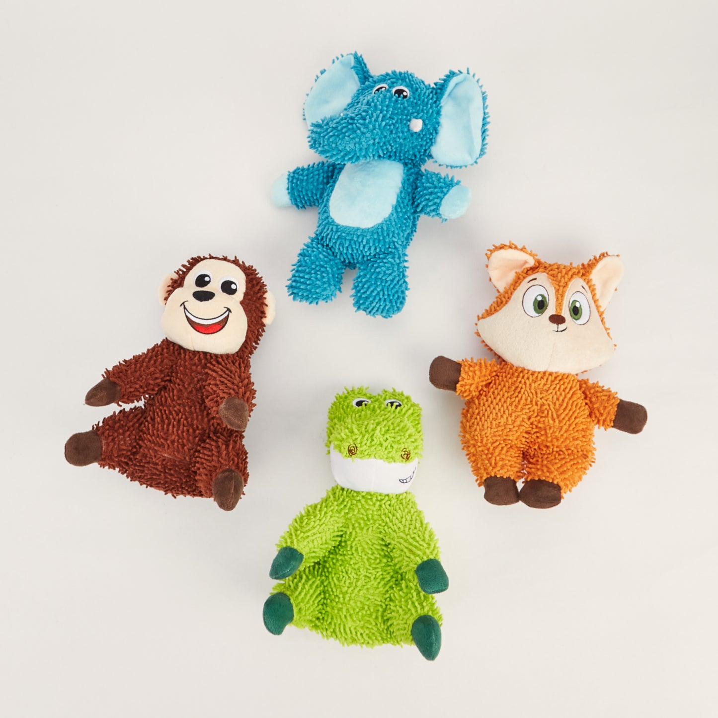 FOFOS Brinquedos para Cães - Chenille Tough Animais - Macaco