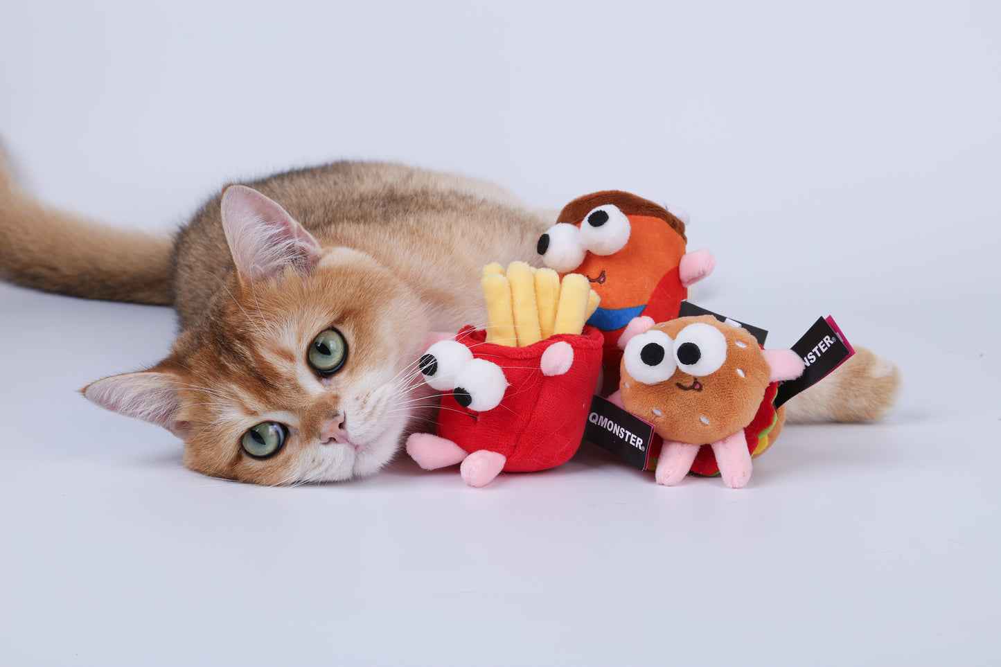 Qmonster Brinquedo para gatos - Fast Food com Catnip 'foodie'- Batata Frita