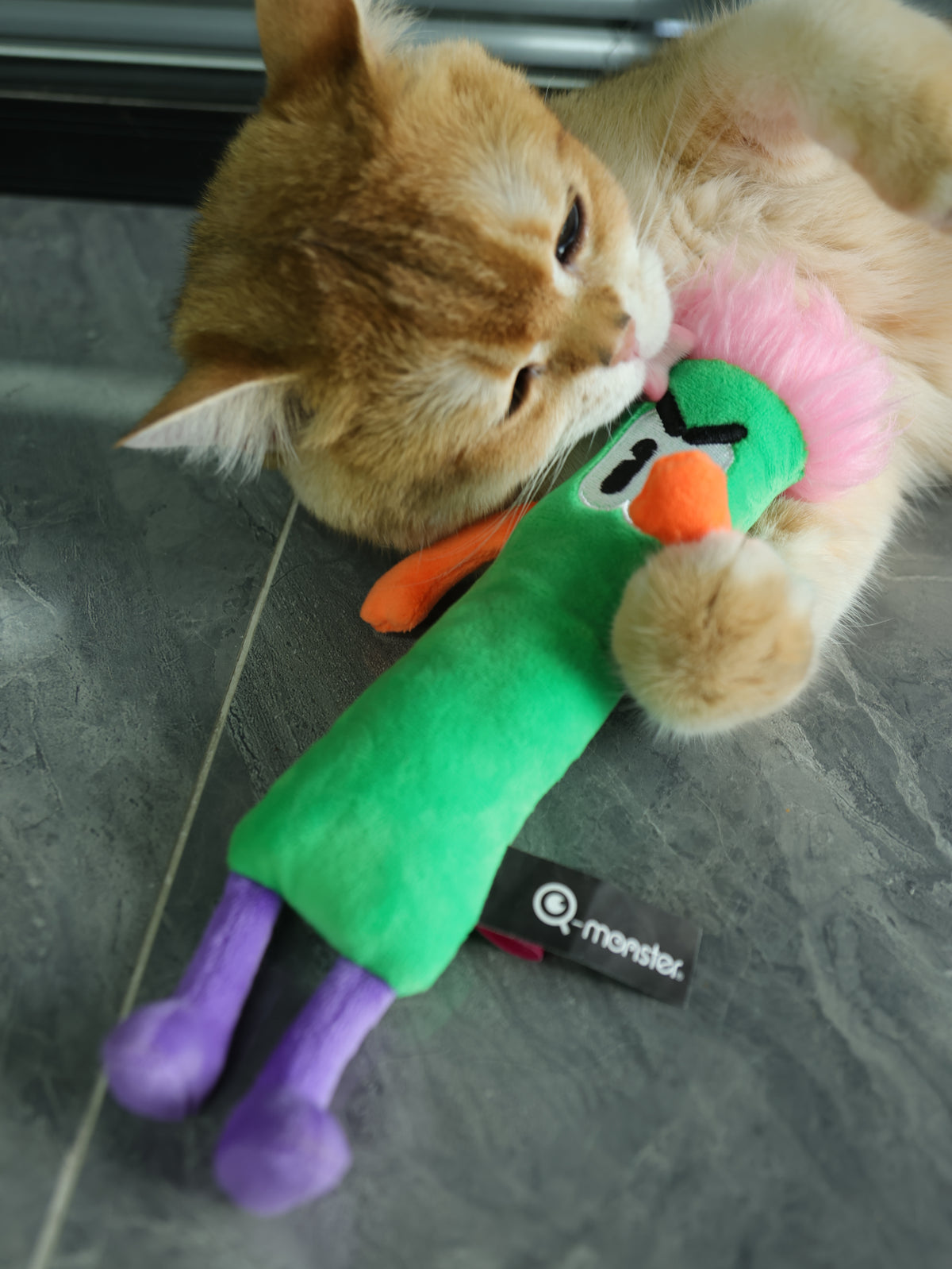 Qmonster Brinquedo para gatos - Stickman Pelúcia Com Catnip - Verde