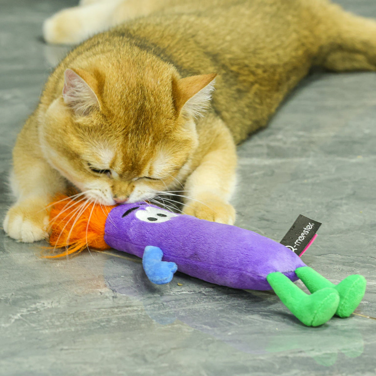 Qmonster Brinquedo para gatos - Stickman Pelúcia Com Catnip - Roxo