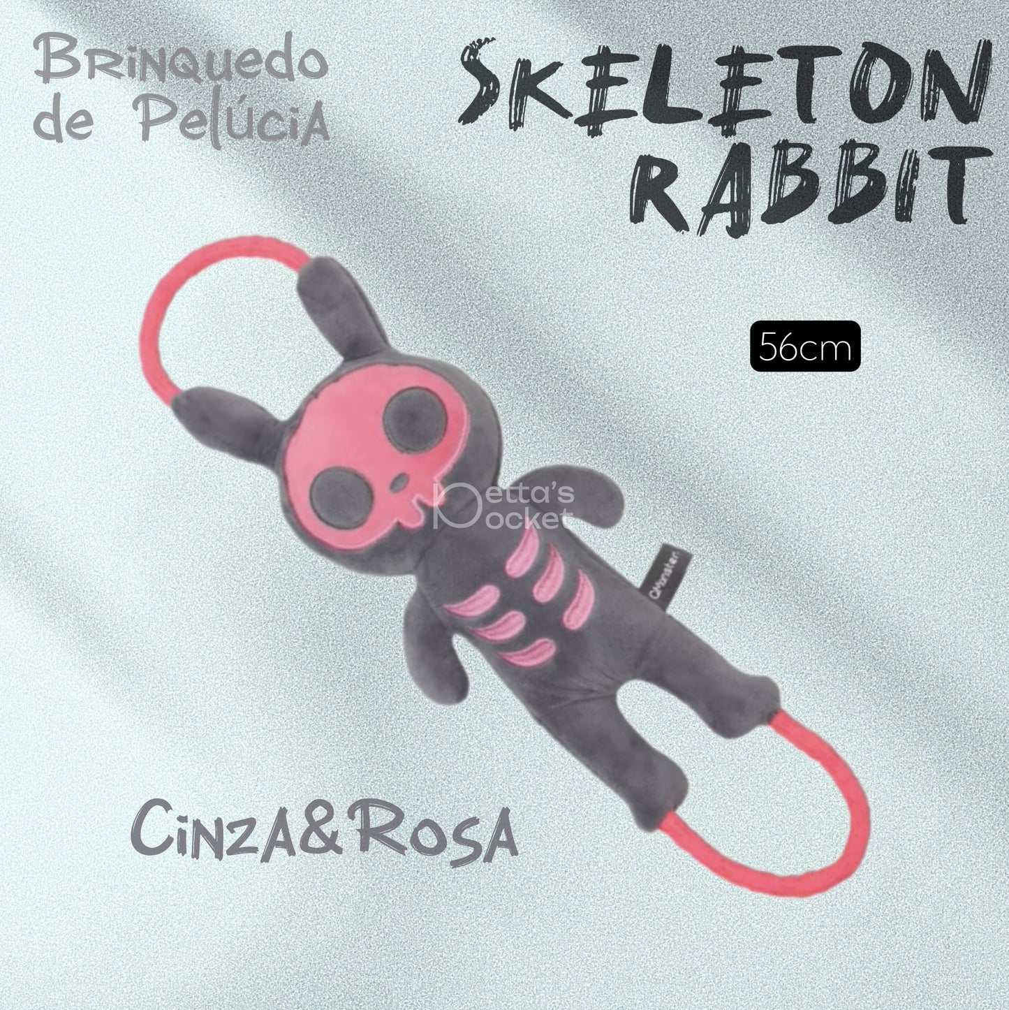 Brinquedo para cachorro - Skeleton Rabbit Brinquedo interativo com anéis duplos e som