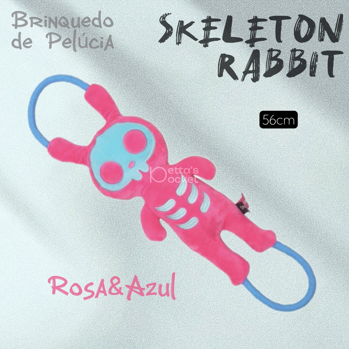 Brinquedo para cachorro - Skeleton Rabbit Brinquedo interativo com anéis duplos e som