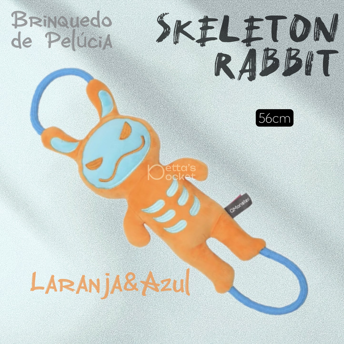 Brinquedo para cachorro - Skeleton Rabbit Brinquedo interativo com anéis duplos e som