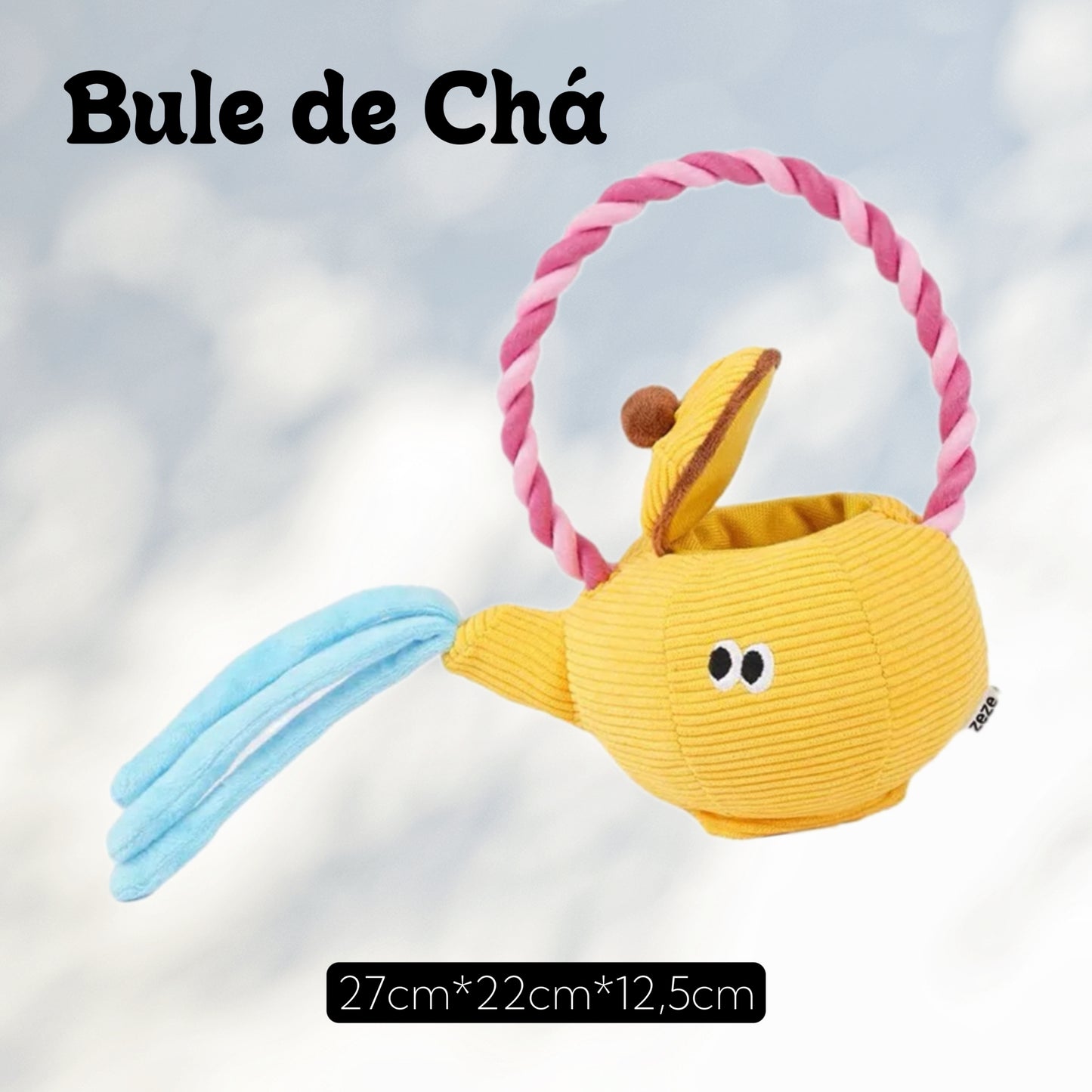 zeze Brinquedo para cachorros- Bule de Chá Pelúcia e Corda