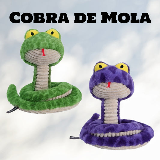 Qmonster Brinquedo para cachorros - Interativo Cobra de Mola 100cm