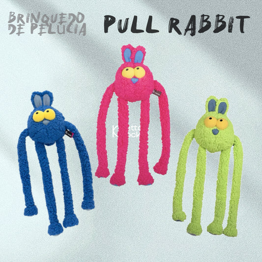 Qmonster Brinquedo para cachorro - Pull Rabbit Puxar Coelho com vários sons