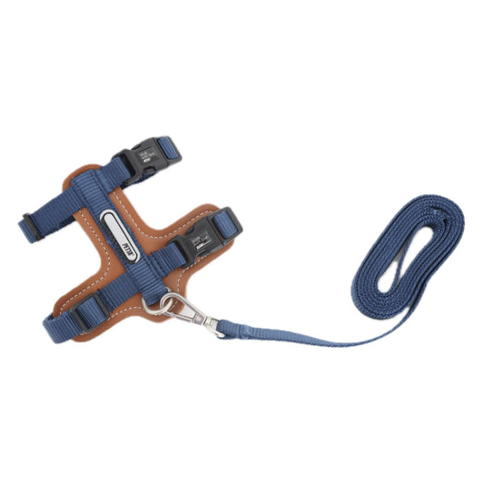 Petta Kit Peitoral H para cachorros pequenos ou gatos - Azul Nevoeiro