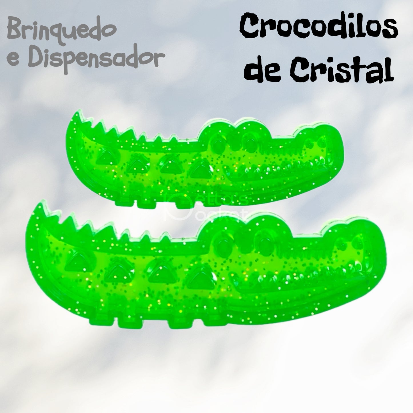 Brinquedo para cachorro - Crocodilos de cristal brinquedo e dispensador TPR