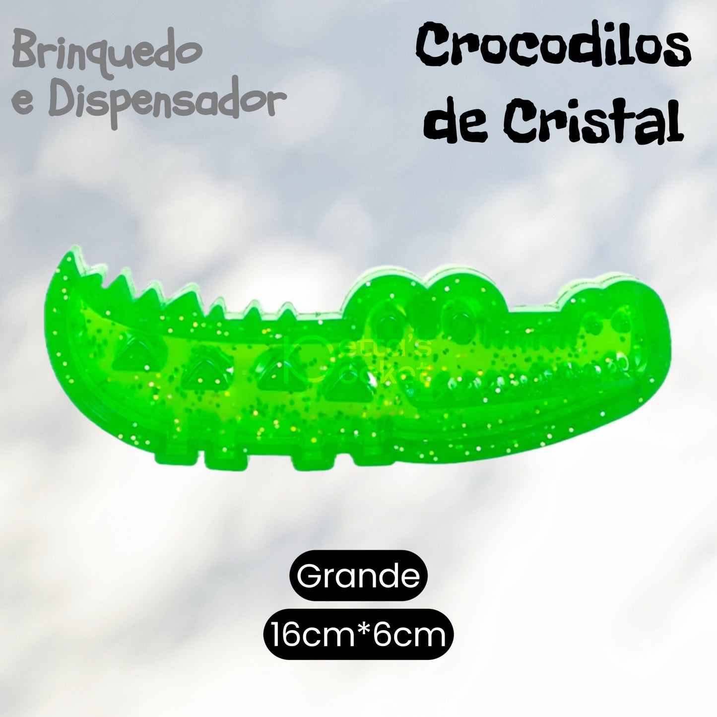 Brinquedo para cachorro - Crocodilos de cristal brinquedo e dispensador TPR