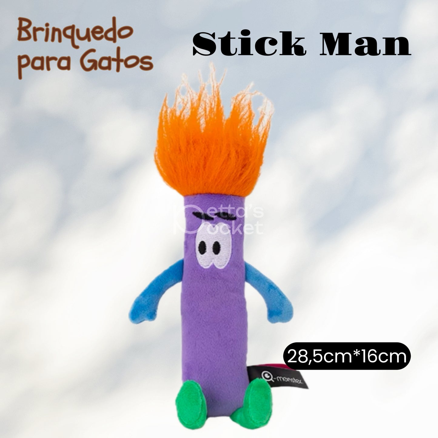 Brinquedo para gato - Stickman Pelúcia Com Catnip