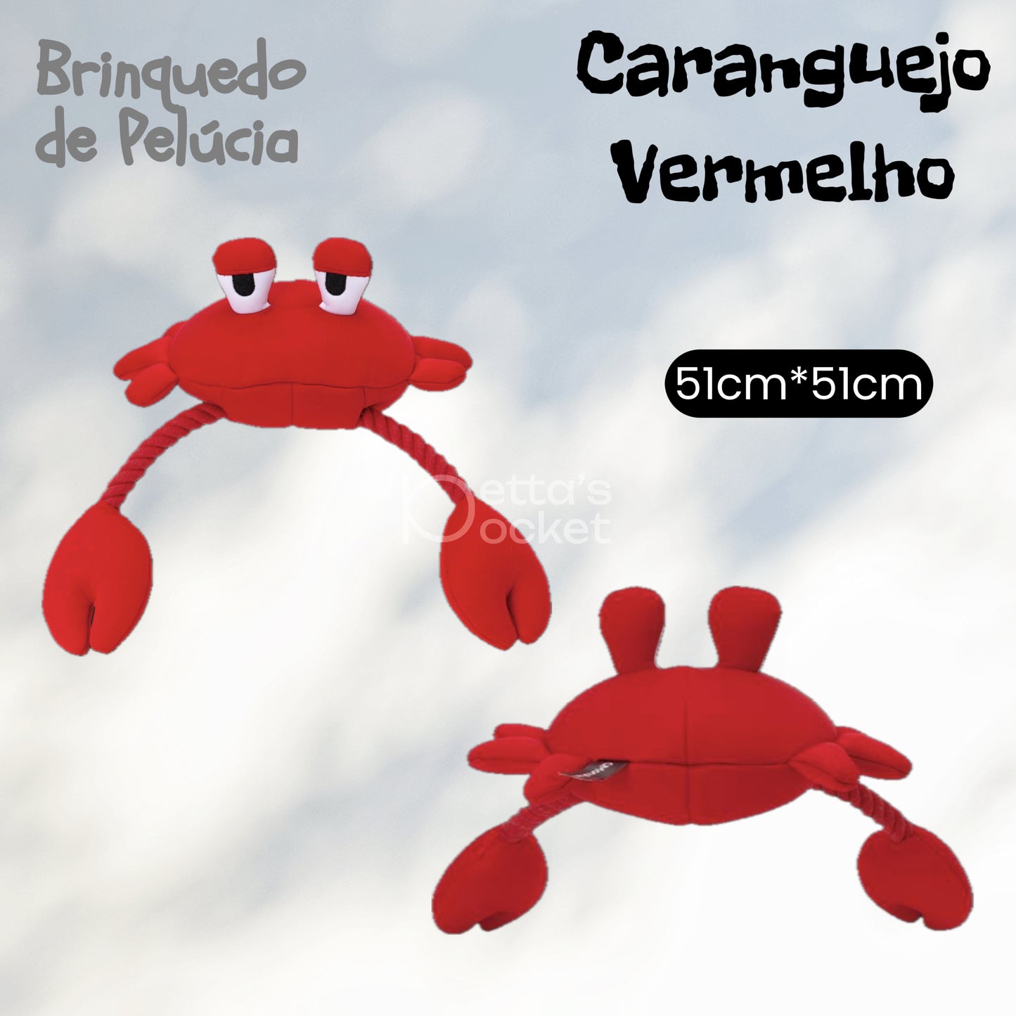 Brinquedo para cachorro - Brinquedo Interativo Cabo De Guerra Caranguejovermelho