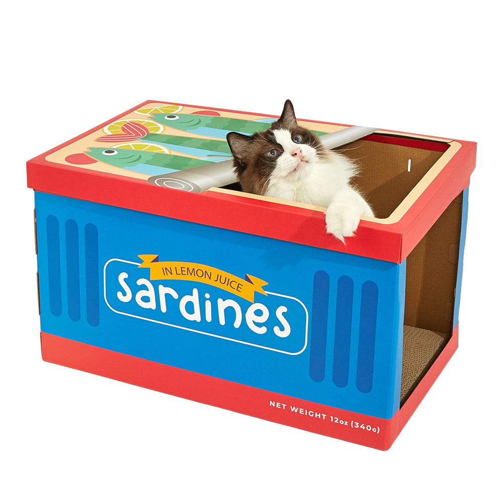 FOFOS Brinquedos para Gatos - Arranador Lata de Sardinha