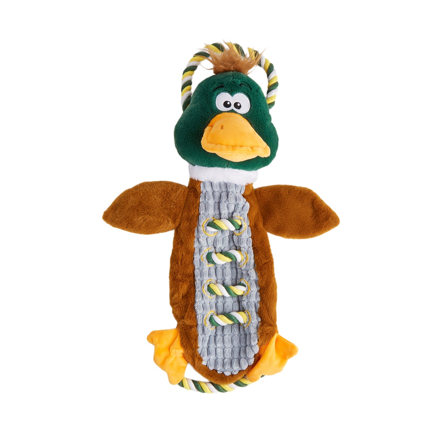 FOFOS Brinquedos para Cães - Rope Buddy Pelúcia c Corda - Pato