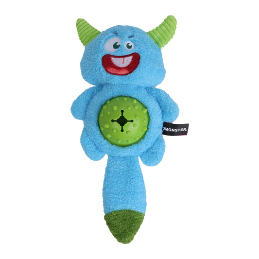 Qmonster Brinquedo para cachorros - Interativo Monstro Faminto - Azul