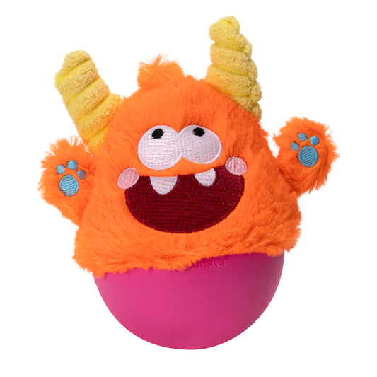 Qmonster Brinquedo para cachorro - 2em1  João Bobo - Laranja