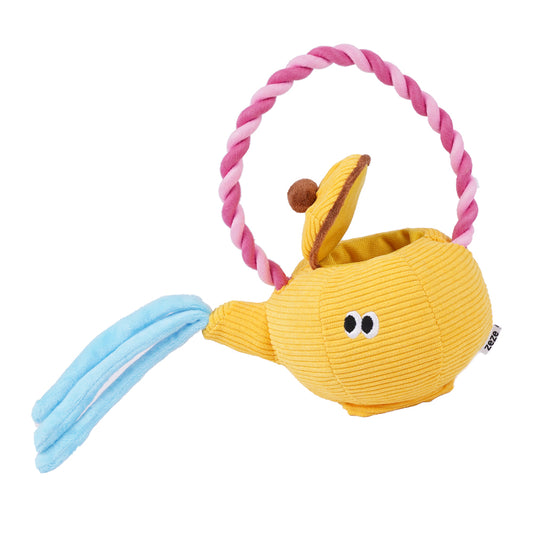 zeze Brinquedo para cachorros- Bule de Chá Pelúcia e Corda