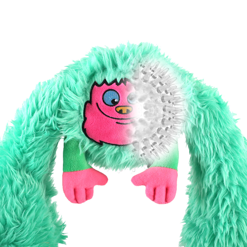 Qmonster Brinquedo para cachorro - 2in1 King Kong Pelúcia com Bola - Menta