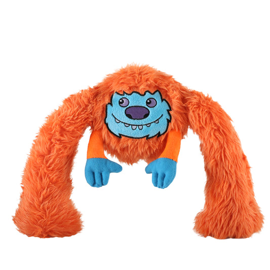 Qmonster Brinquedo para cachorro - 2in1 King Kong Pelúcia com Bola - Laranja